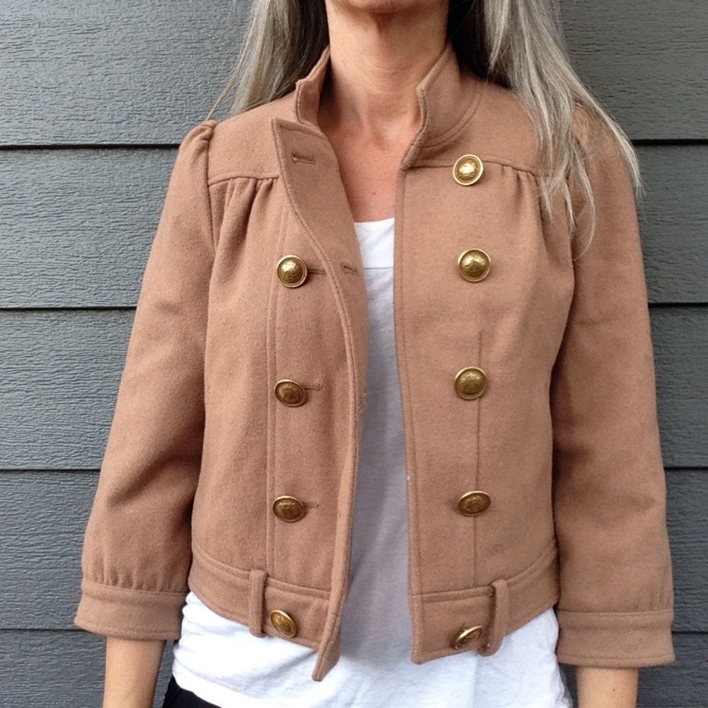 Anthropologie Tan Eisenhower Jacket